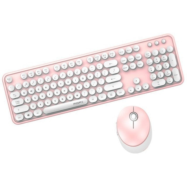 Wireless Candy Color Round Keycap Keyboard Set