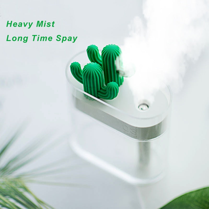 Air Humidifier Clear Cactus Color Light